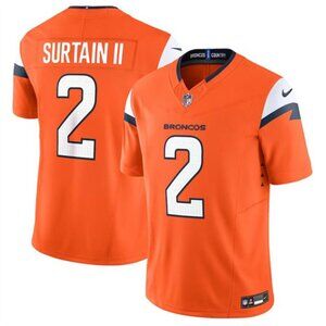You May Select Mens Youths  2 Pat Surtain II Orange Vapor Stitched Jersey